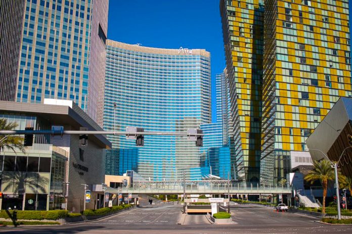 Photo Scene Showing the Empty Streets of Las Vegas due to Casino shut down