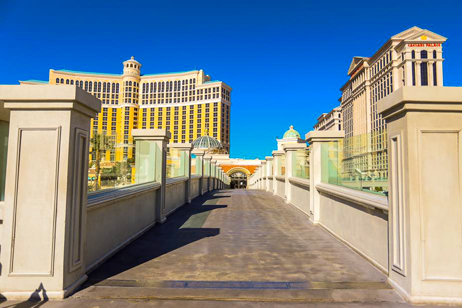 Photo Scene Showing the Empty Streets of Las Vegas due to Casino shut down