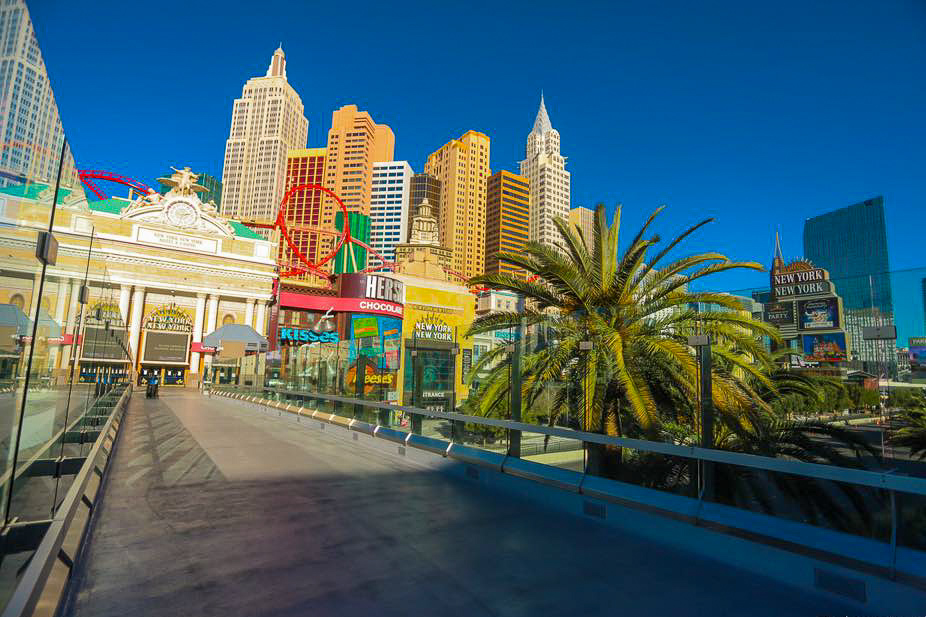 Photo Scene Showing the Empty Streets of Las Vegas due to Casino shut down