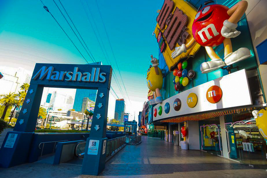 Photo Scene Showing the Empty Streets of Las Vegas due to Casino shut down