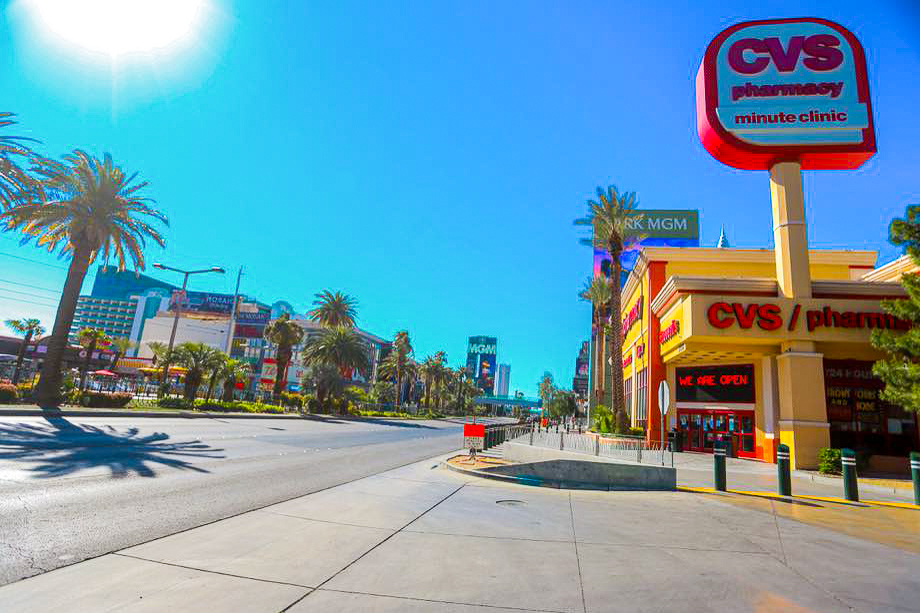 Photo Scene Showing the Empty Streets of Las Vegas due to Casino shut down