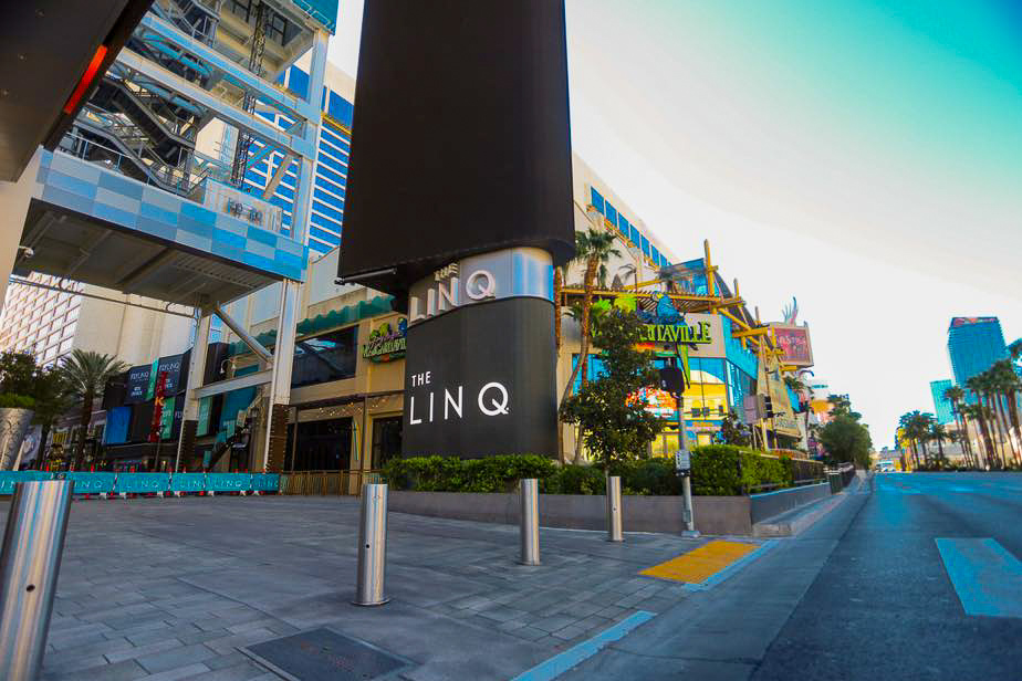 Photo Scene Showing the Empty Streets of Las Vegas due to Casino shut down