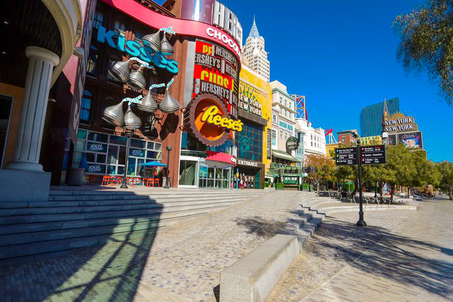 Photo Scene Showing the Empty Streets of Las Vegas due to Casino shut down